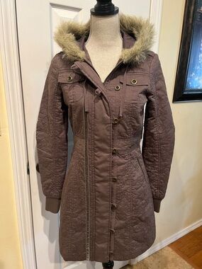 Billabong Brown Hooded Coat